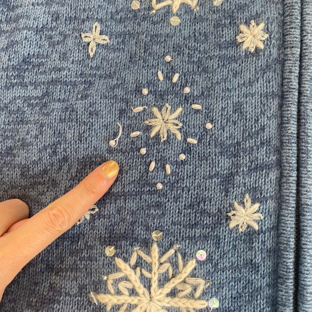 VTG Breckenridge Zip-Up Vest Womens Size 2X Winter Snow Embroidered Christmas - Picture 3 of 5